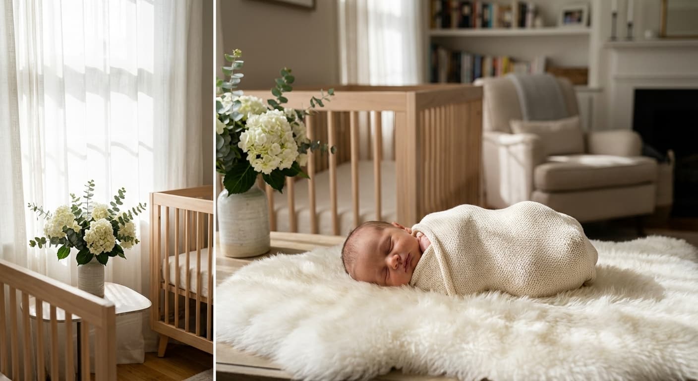 Ensaio newborn em casa com luz natural suave
